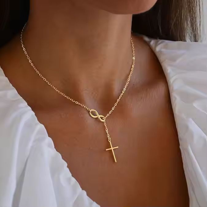 18K Infinite Faith Cross Necklace