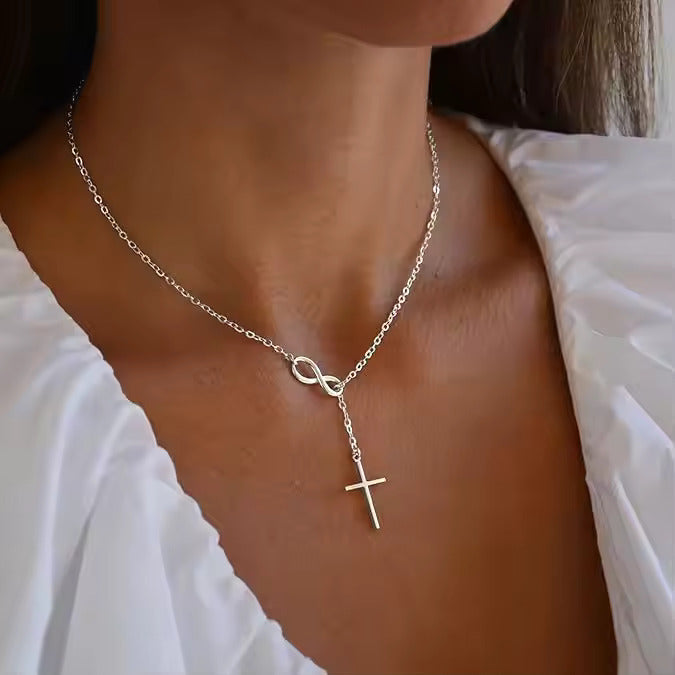 18K Infinite Faith Cross Necklace