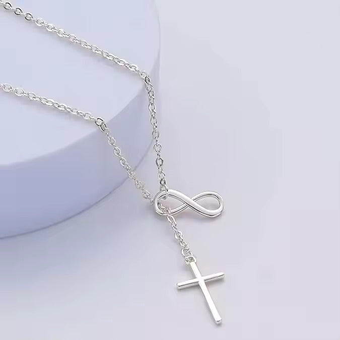 18K Infinite Faith Cross Necklace