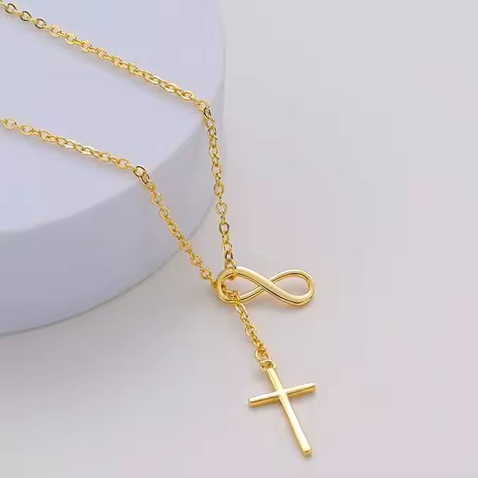 18K Infinite Faith Cross Necklace